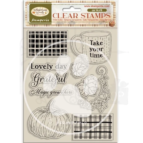 Stempel akrylowy 14x18cm Whispering Woods Dynie WTK226 Stamperia