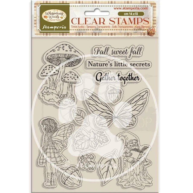 Stempel akrylowy 14x18cm Whispering Woods Las WTK225 Stamperia