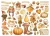 Ozdoby kształty tekturowe Die Cuts Whispering Woods 47 szt DFLDC120 Stamperia