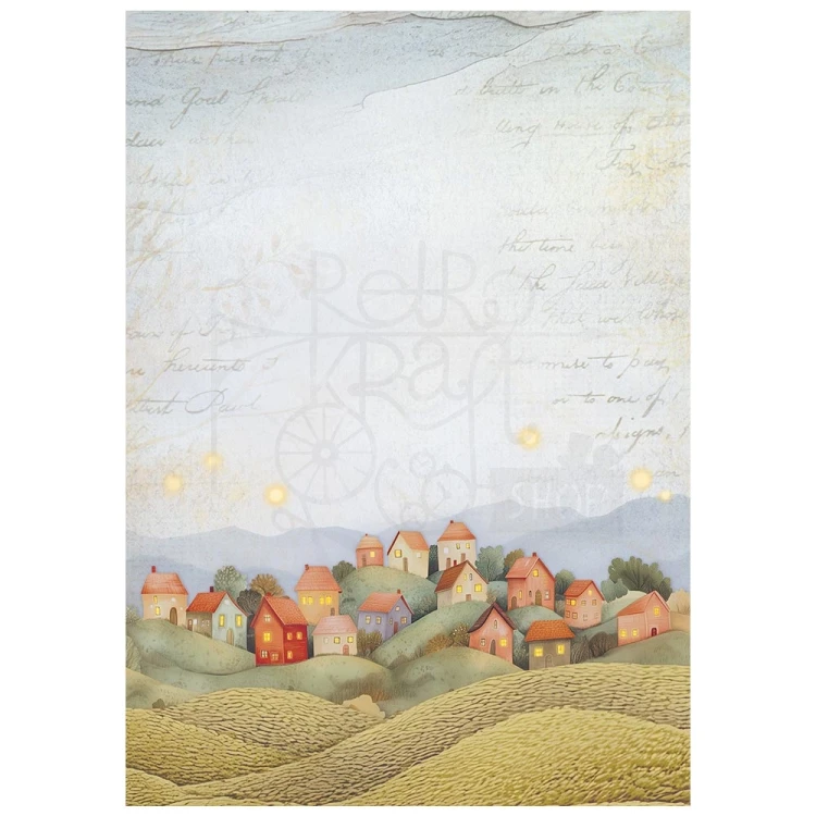 Papier ryżowy A6 Whispering Woods 8szt Tła DFSAK6045 Stamperia