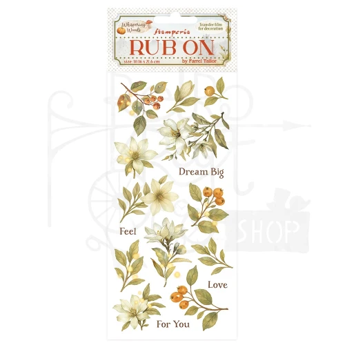Rub-on transfer 10x21.6cm Whispering Woods Magnolia DFLRB184 Stamperia