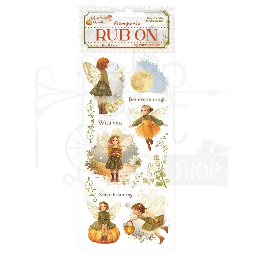 Rub-on transfer 10x21.6cm Whispering Woods Wróżka DFLRB185 Stamperia