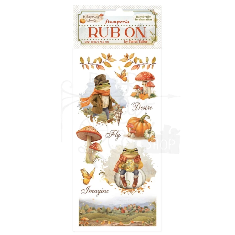Rub-on transfer 10x21.6cm Whispering Woods Pan Żaba DFLRB187 Stamperia