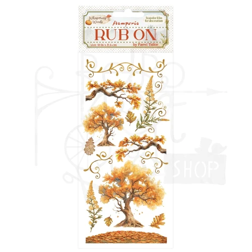 Rub-on transfer 10x21.6cm Whispering Woods Dąb DFLRB188 Stamperia