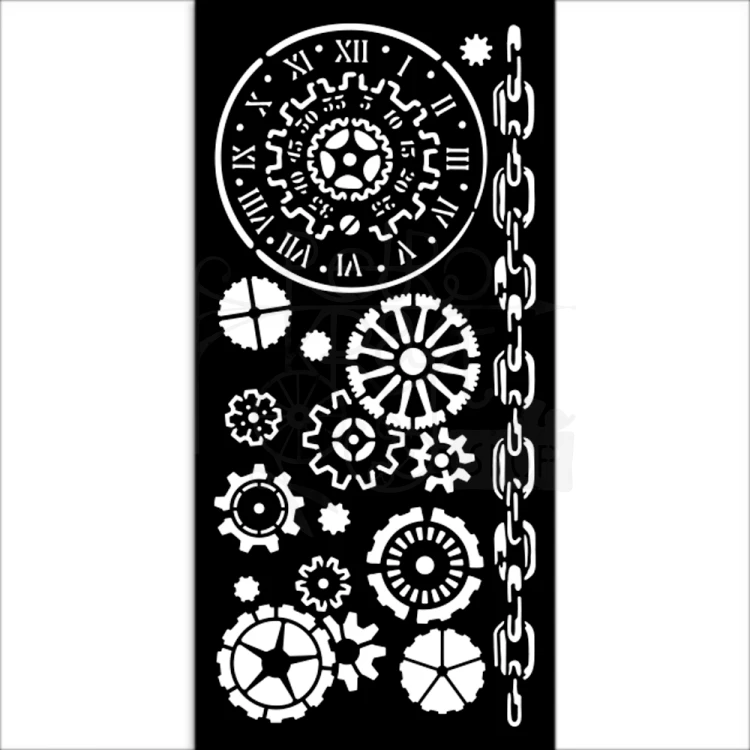 Szablon maska 12x25cm Voyages Fantastiques Mechanizmy KSTDL131 Stamperia