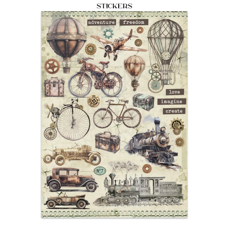 Junk Journal Voyages Fantastiques 16 kart SBJK05 Stamperia
