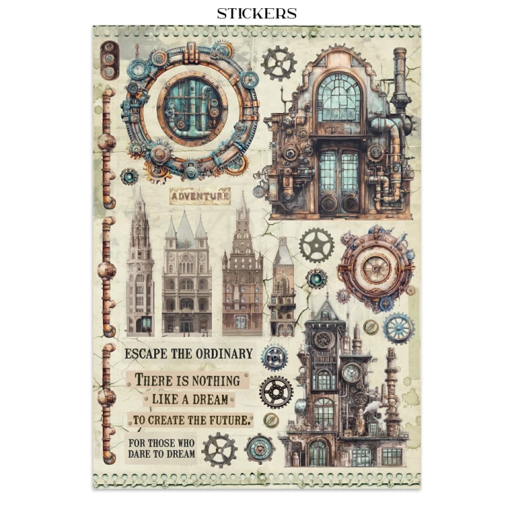 Junk Journal Voyages Fantastiques 16 kart SBJK05 Stamperia