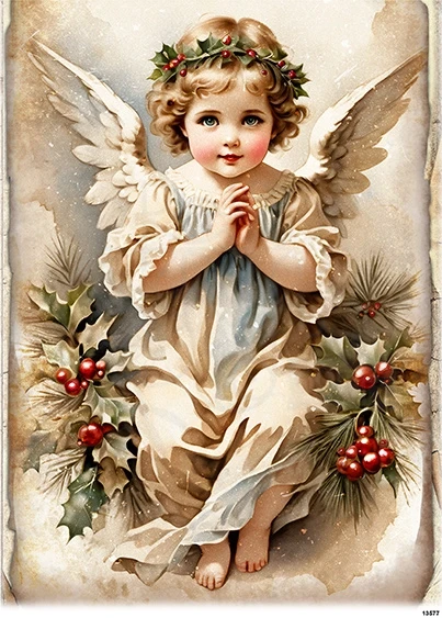 Papier ryżowy do decoupage A5 Aniołek 13577