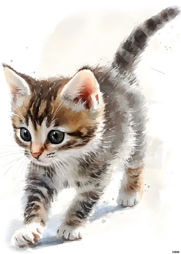 Papier ryżowy do decoupage A5 Kot kotek 13549