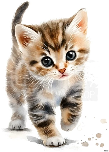 Papier ryżowy do decoupage A5 Kot kotek 13543