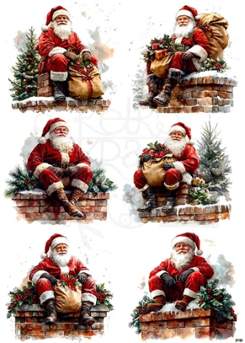 Papier ryżowy do decoupage A4 Święty Mikołaj 3769