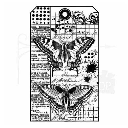 Stempel gumowy kauczukowy 7x11cm Butterfly motyle WTKCC145 Stamperia