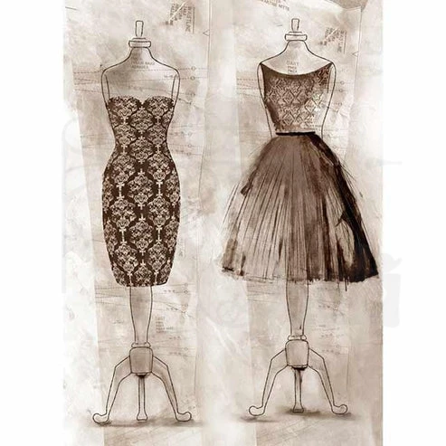 Papier ryżowy do decoupage A4 Haute Couture DFTMA404 Stamperia