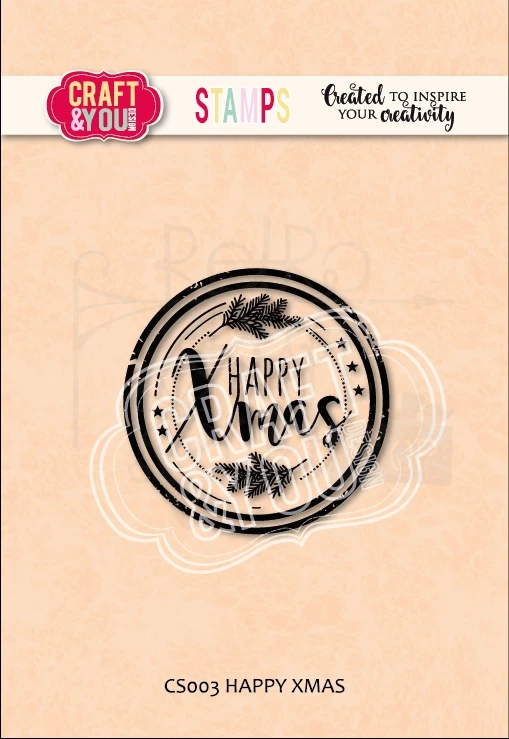 Stempel akrylowy HAPPY XMAS CS003 Craft&amp;You Design