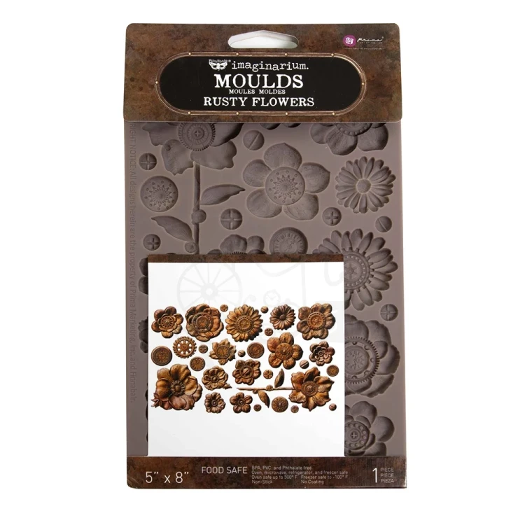 Foremka silikonowa 20x13 Finnabair Rusty Flowers 951429 Prima