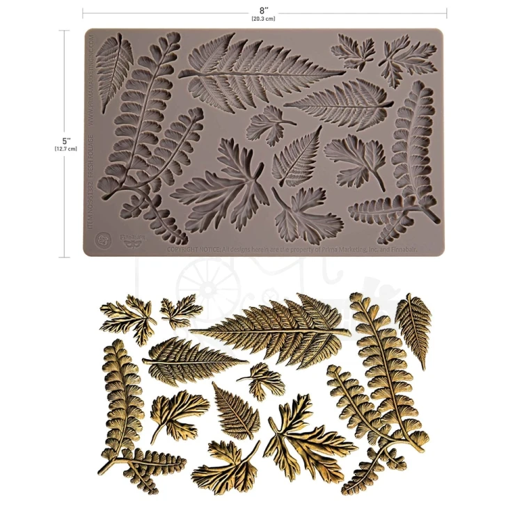 Foremka silikonowa 20x13 Finnabair Fresh Foliage 951382 Prima