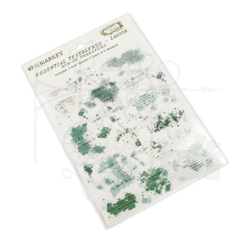 Rub-on transfer 15x20cm Essential Textblends Lagoon 2 arkusze VB-37650 49 and Market