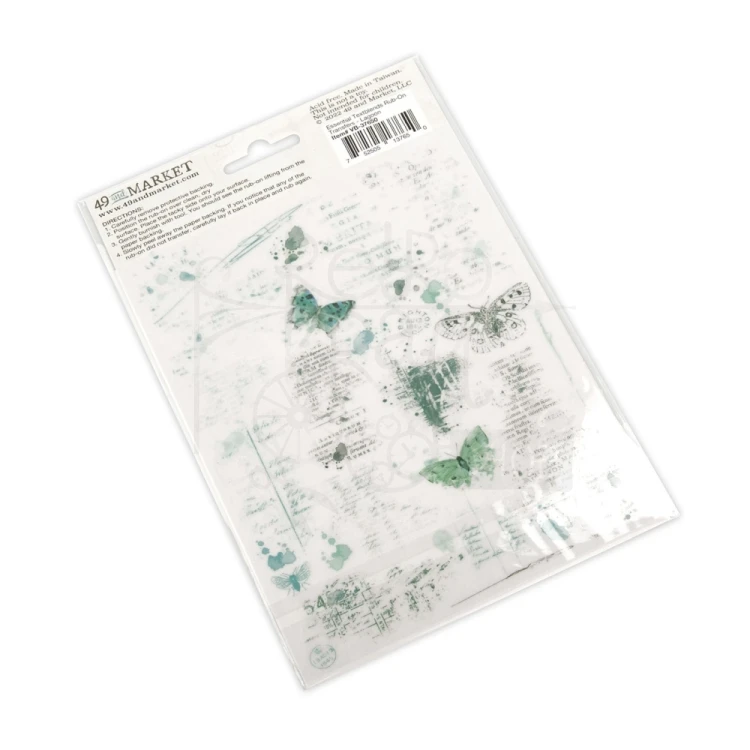 Rub-on transfer 15x20cm Essential Textblends Lagoon 2 arkusze VB-37650 49 and Market