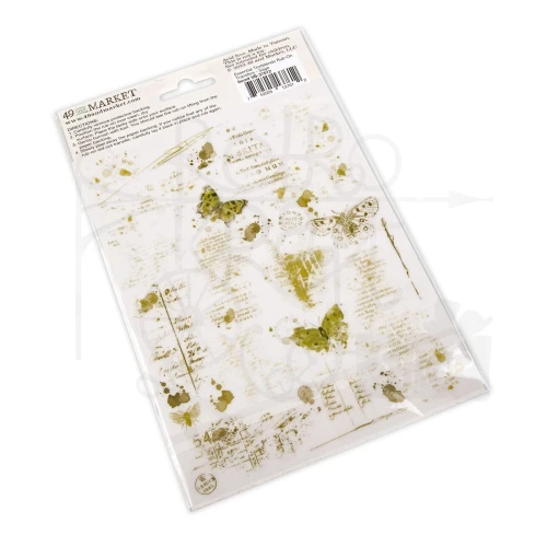 Rub-on transfer 15x20cm Essential Textblends Sage 2 arkusze VB-37612 49 and Market