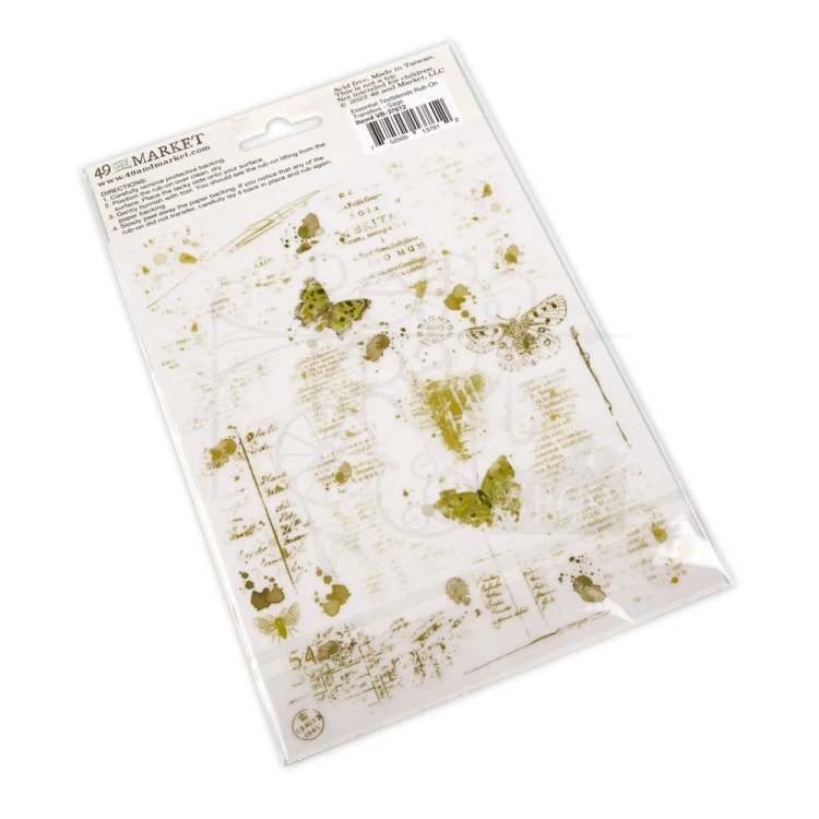 Rub-on transfer 15x20cm Essential Textblends Sage 2 arkusze VB-37612 49 and Market