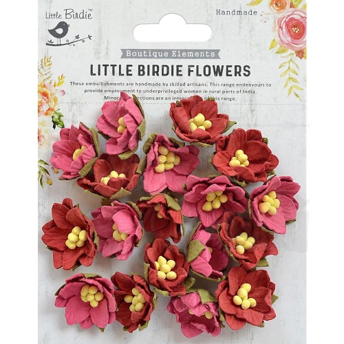 Kwiaty kwiatki papierowe Butter Cup Paper Flowers Candy Mix 18szt CR69364 Little Birdie