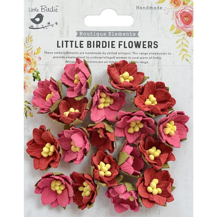 Kwiaty kwiatki papierowe Butter Cup Paper Flowers Candy Mix 18szt CR69364 Little Birdie