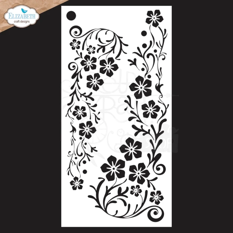 Maska szablon 11x20 Journal Stencils 8 4 szt S057 Elizabeth Craft Designs