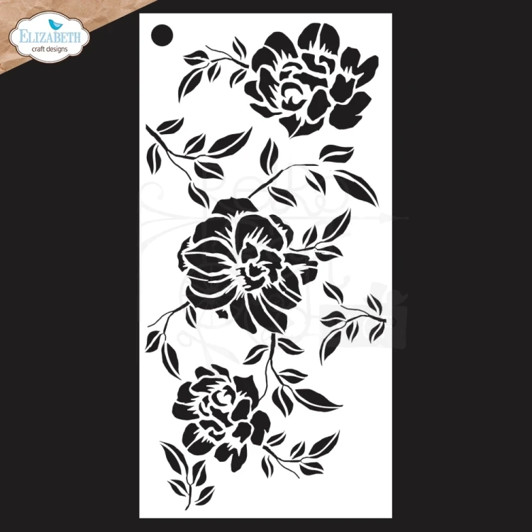 Maska szablon 11x20 Journal Stencils 8 4 szt S057 Elizabeth Craft Designs