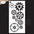 Maska szablon 11x20 Journal Stencils 8 4 szt S057 Elizabeth Craft Designs