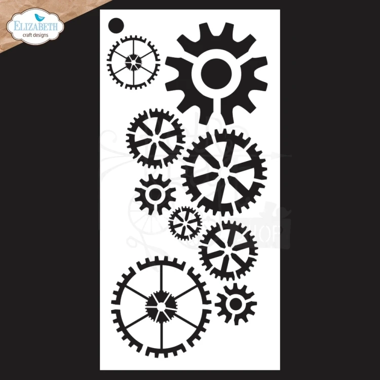 Maska szablon 11x20 Journal Stencils 8 4 szt S057 Elizabeth Craft Designs