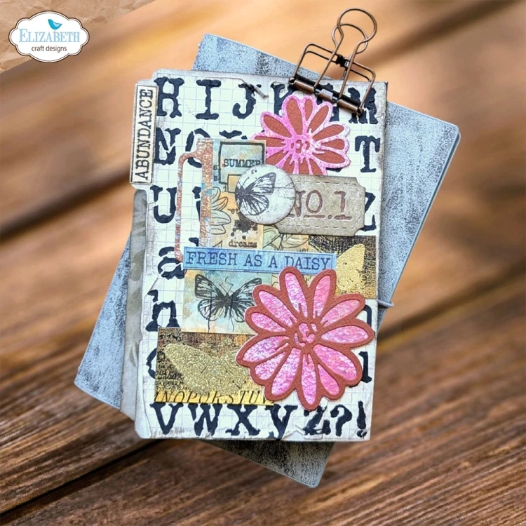 Maska szablon 11x20 Journal Stencils 8 4 szt S057 Elizabeth Craft Designs