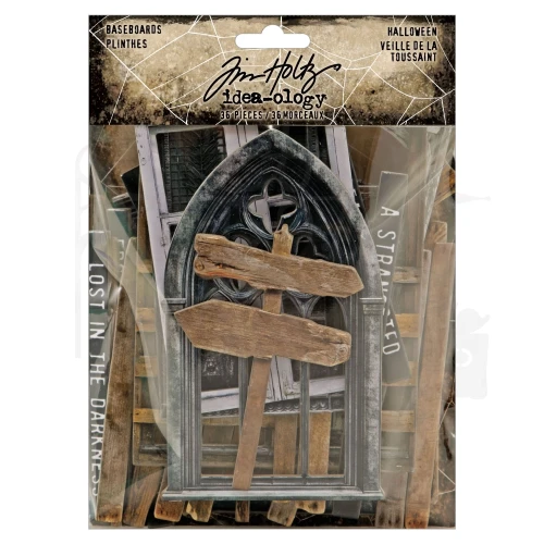 Ozdoby tekturowe Idea-Ology Baseboard Frames Halloween 36szt TH94434 Tim Holtz