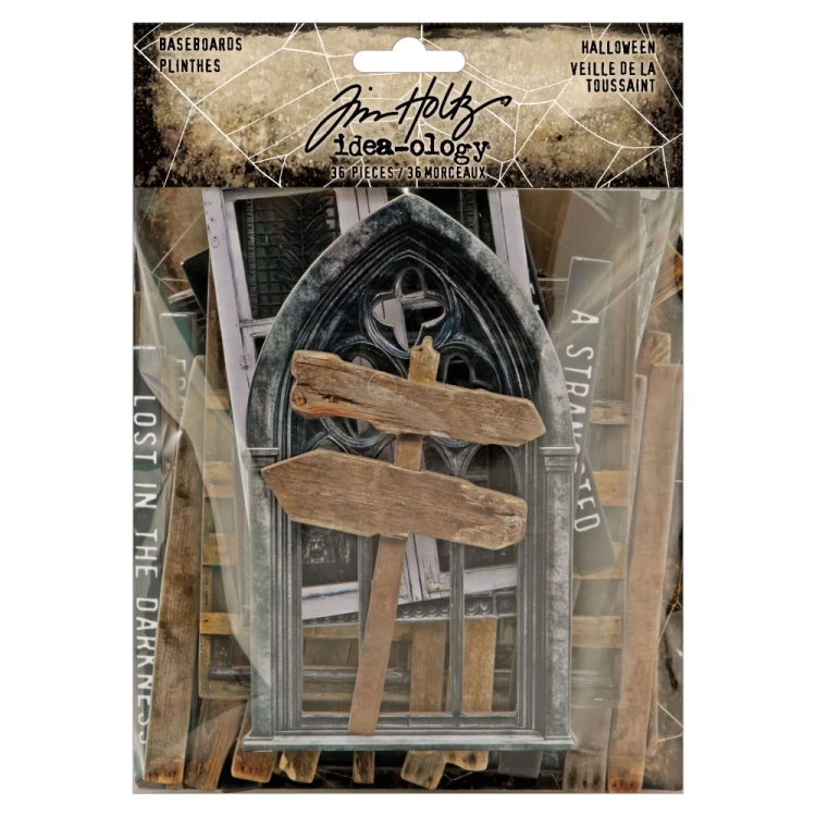 Ozdoby tekturowe Idea-Ology Baseboard Frames Halloween 36szt TH94434 Tim Holtz