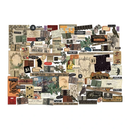 Ozdoby papierowe Idea-Ology Ephemera Pack Halloween 137szt TH94435 Tim Holtz