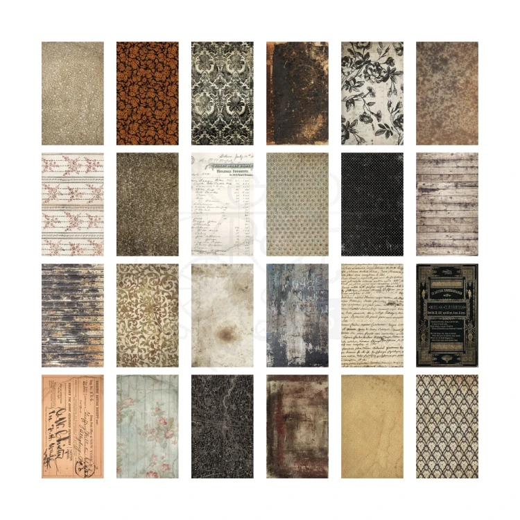 Ozdoby papierowe Idea-Ology Double-Sided Backdrops Halloween 24szt TH94433 Tim Holtz