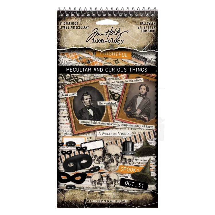 Naklejki Idea-Ology Sticker Book Peculiar And Curious Things Halloween 484szt TH94442 Tim Holtz