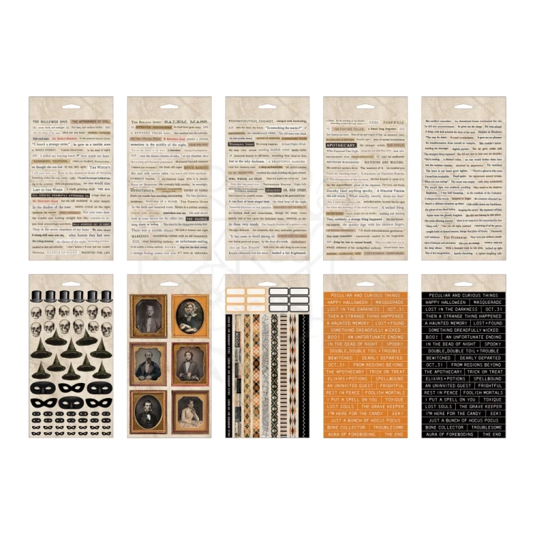 Naklejki Idea-Ology Sticker Book Peculiar And Curious Things Halloween 484szt TH94442 Tim Holtz