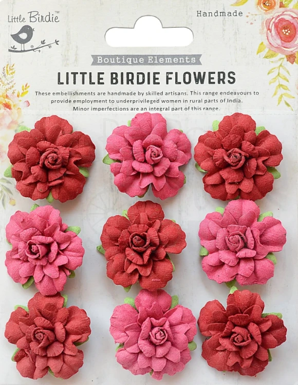 Kwiaty kwiatki papierowe Vincy Paper Flowers Candy Mix 9szt CR76711 Little Birdie