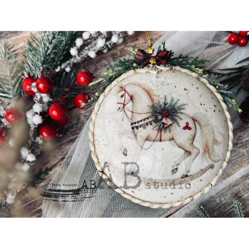Papier ryżowy do decoupage A4 Koń na biegunach ID-7174 - ABstudio