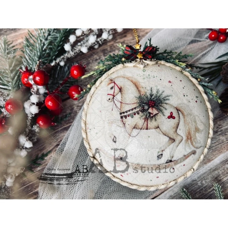 Papier ryżowy do decoupage A4 Koń na biegunach ID-7174 - ABstudio