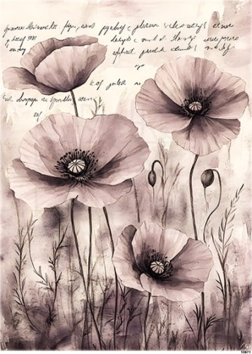 Papier ryżowy do decoupage A5 Maki 13671