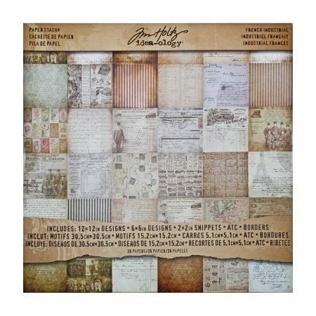 Zestaw papierów 30x30 French Industrial TH93052 Tim Holtz