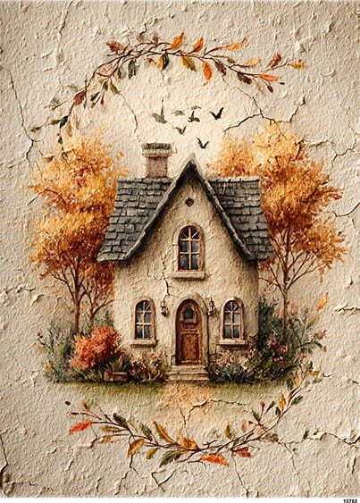 Papier ryżowy do decoupage A5 Jesienny domek 13752