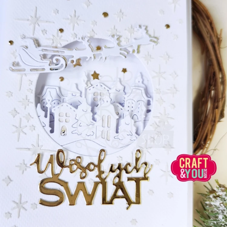 Wykrojnik Zimowa wioska border CW374 Craft&amp;You Design