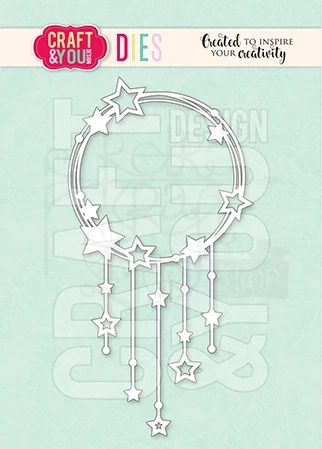 Wykrojnik Wianek z gwiazdkami CW373 Craft&amp;You Design