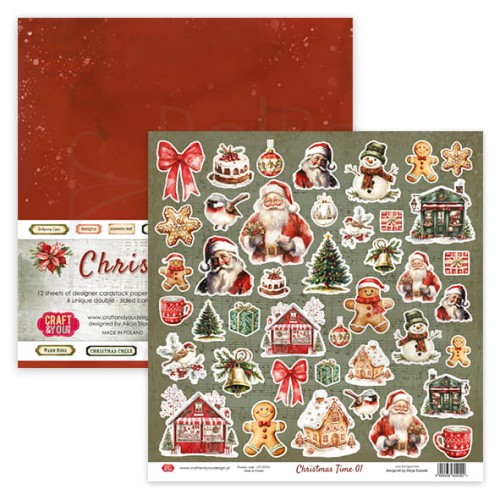 Zestaw papierów do scrapbookingu 30x30 Christmas Time CPS-CHT30-6 Craft&amp;You Design