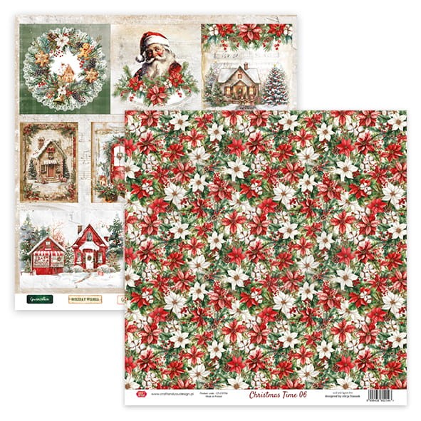 Zestaw papierów do scrapbookingu 30x30 Christmas Time CPS-CHT30-6 Craft&amp;You Design