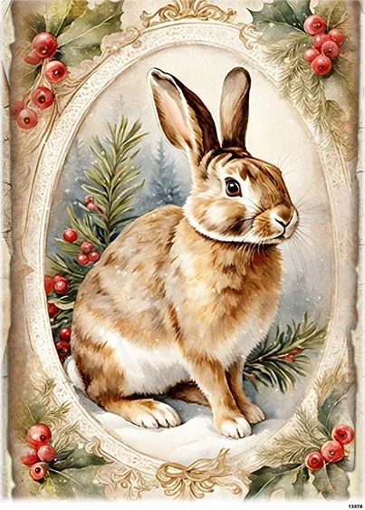 Papier ryżowy do decoupage A5 Zając 13576
