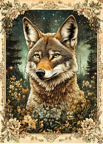 Papier ryżowy do decoupage A4 Wilk 10910