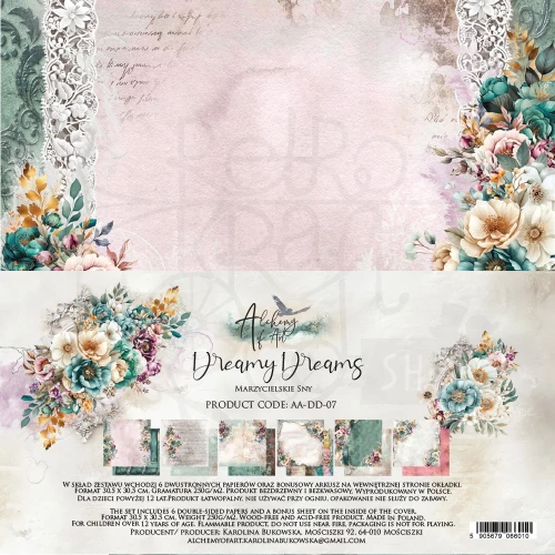 Zestaw papierów do scrapbookingu 30x30 Dreamy Dreams - AA-DD-07 Alchemy of Art